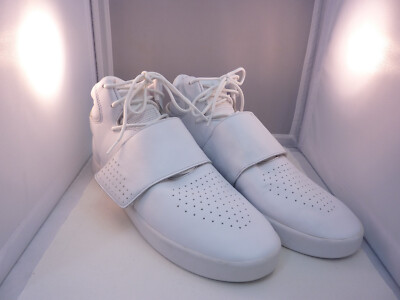 EU Größe 49 1/3  - Adidas Tubular Invader Strap White 2016 - UK 13 1/2 - NEU !