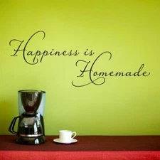 Vinyl Decal, Wall Decor - Happiness is Homemade