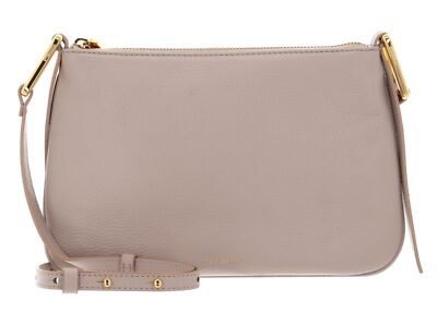 COCCINELLE Magie Mini Bag Grained Leather Umhängetasche Tasche Rosette beige Neu