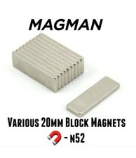 Image of Strong Block Magnets 20mm , Craft , Neo Magnet , Various Sizes , Fast Free Post