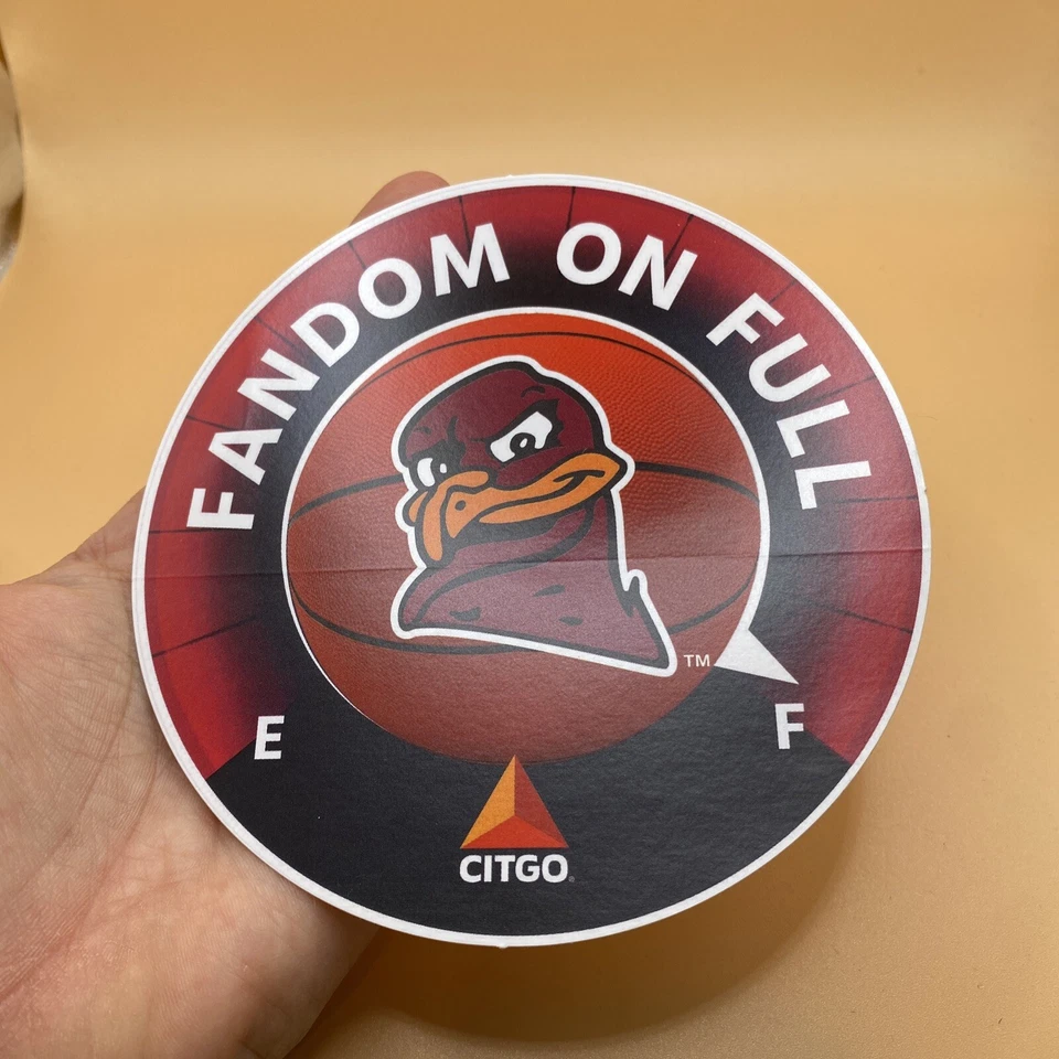 Virginia Tech Hokies Fandom Citgo 4.75” Round Stickers Decal Window - Image 3 of 3