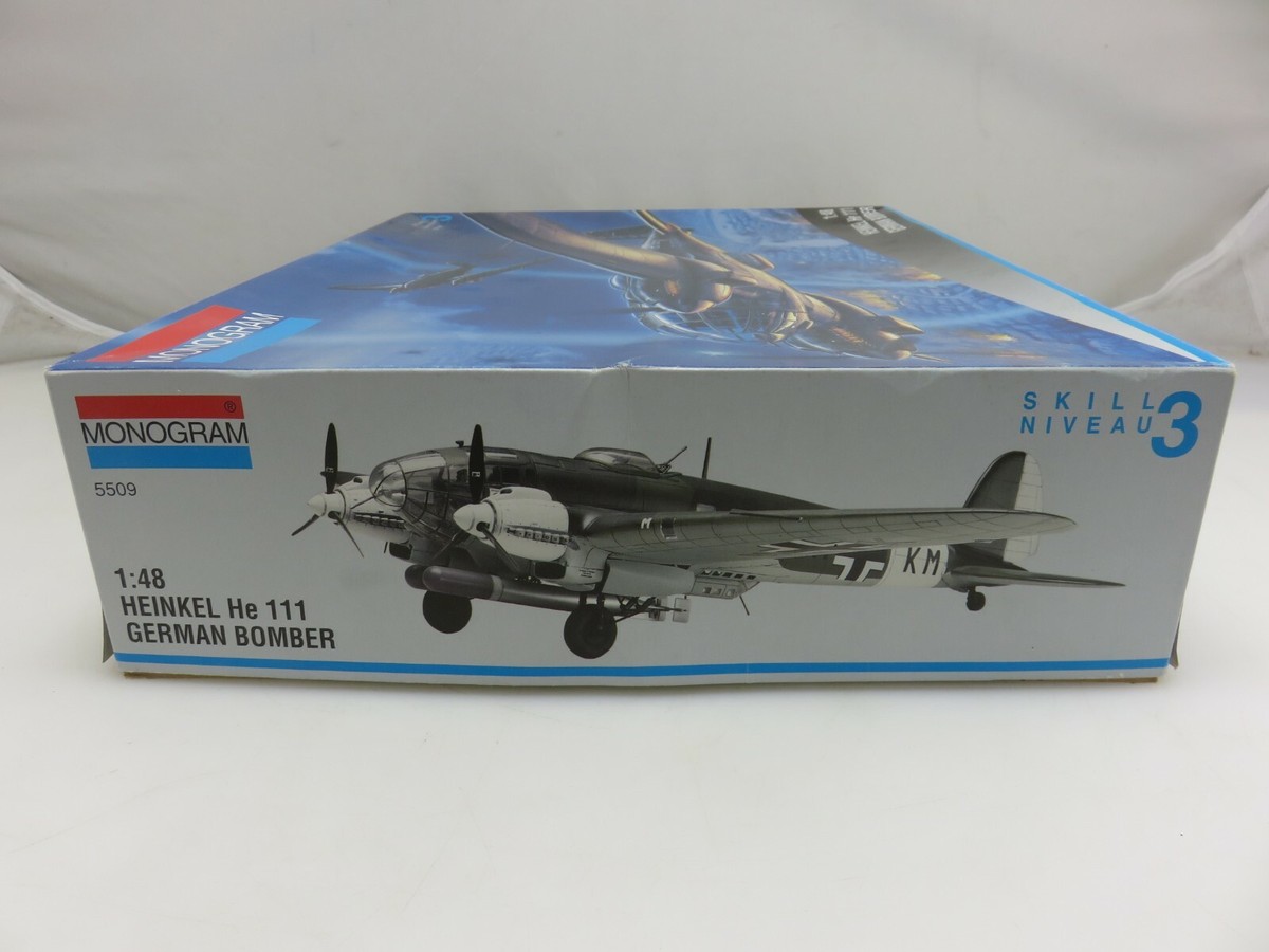 Monogram HEINKEL HE 111 GERMAN BOMBER 1/48 Scale Model Kit 5509