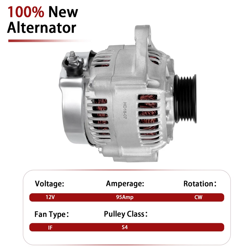 For Suzuki Grand Vitara 2001-2005 XL 7 2001-2006 2.5 2.7L Alternator 102211-2400 - Image 3 of 4