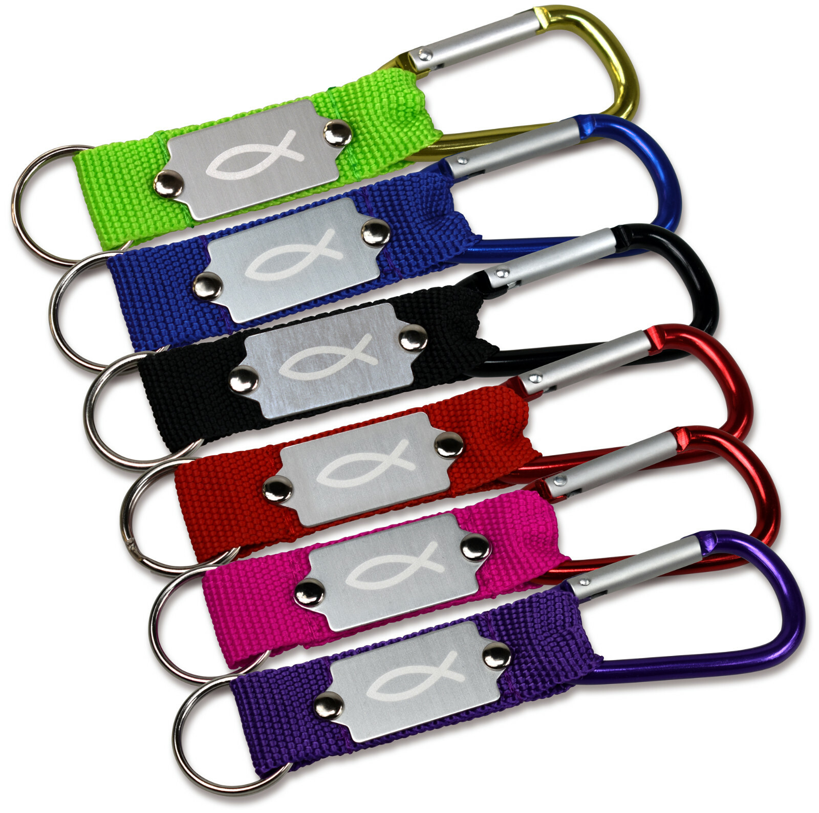 Uljö Schlüsselanhänger div Farben mit Karabinerhaken Ichthys Fisch Länge 13 cm