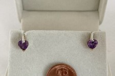 1.25 Carat Amethyst Earrings 14K 1.8 Grams Retail Price 649 Make Me An Offer 