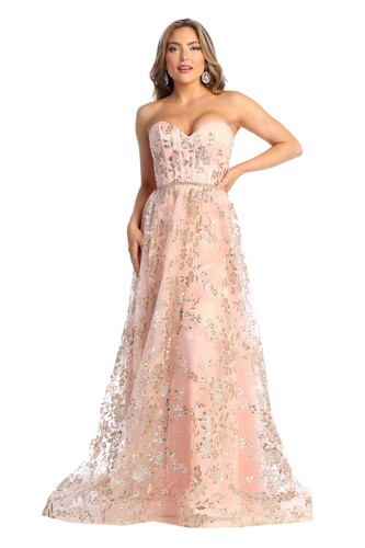 Womens Dresses For Formal Evening Long Sweetheart Strapless A-Line Plus Size - Picture 12 of 13