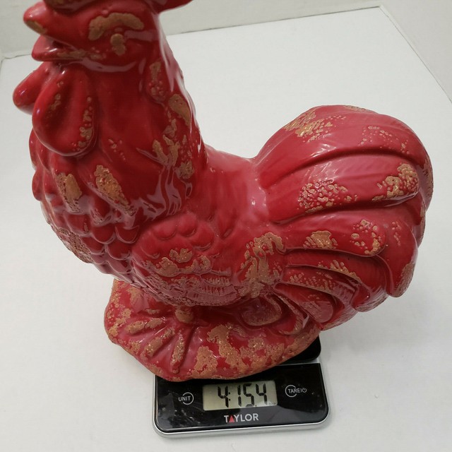 New Hobby Lobby Tall Kitchen Decor Red Chicken Rooster Sculpture Art