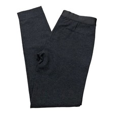 Everlane Slim Straight Leg Pants Women's  0 Dark Gray Stretch Jersey High Rise