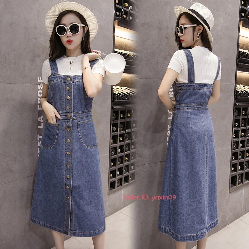 Denim overall cheap skirt 4xl