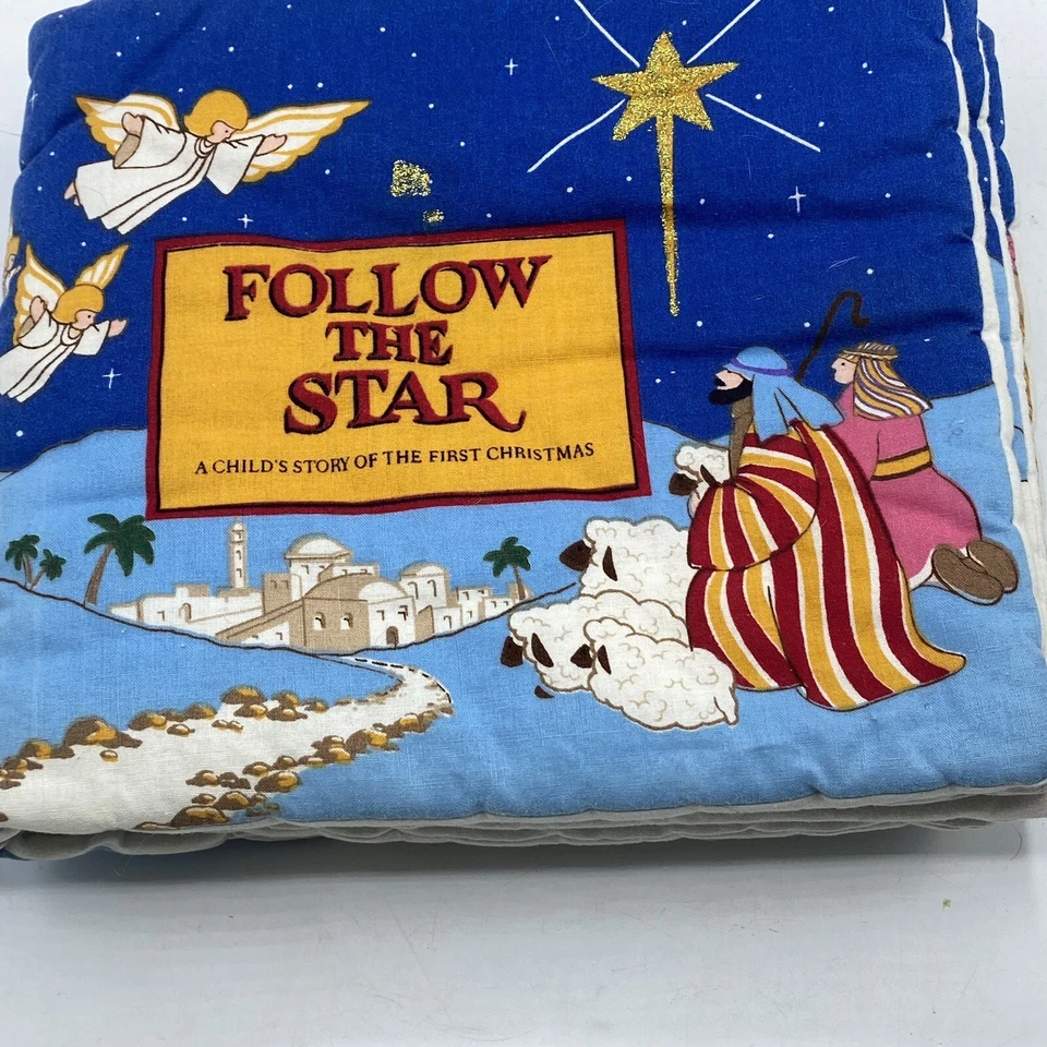 Lote de 2 libros suaves lavables de tela para niños pequeños bebés noche antes de Cristo Foto 2 de 4