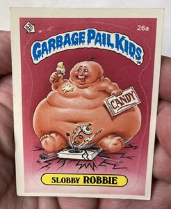 GPK  1985 Slobby Robbie Garbage Pail Kid (1st Series)Card 26a Matte Back, 1 Star
