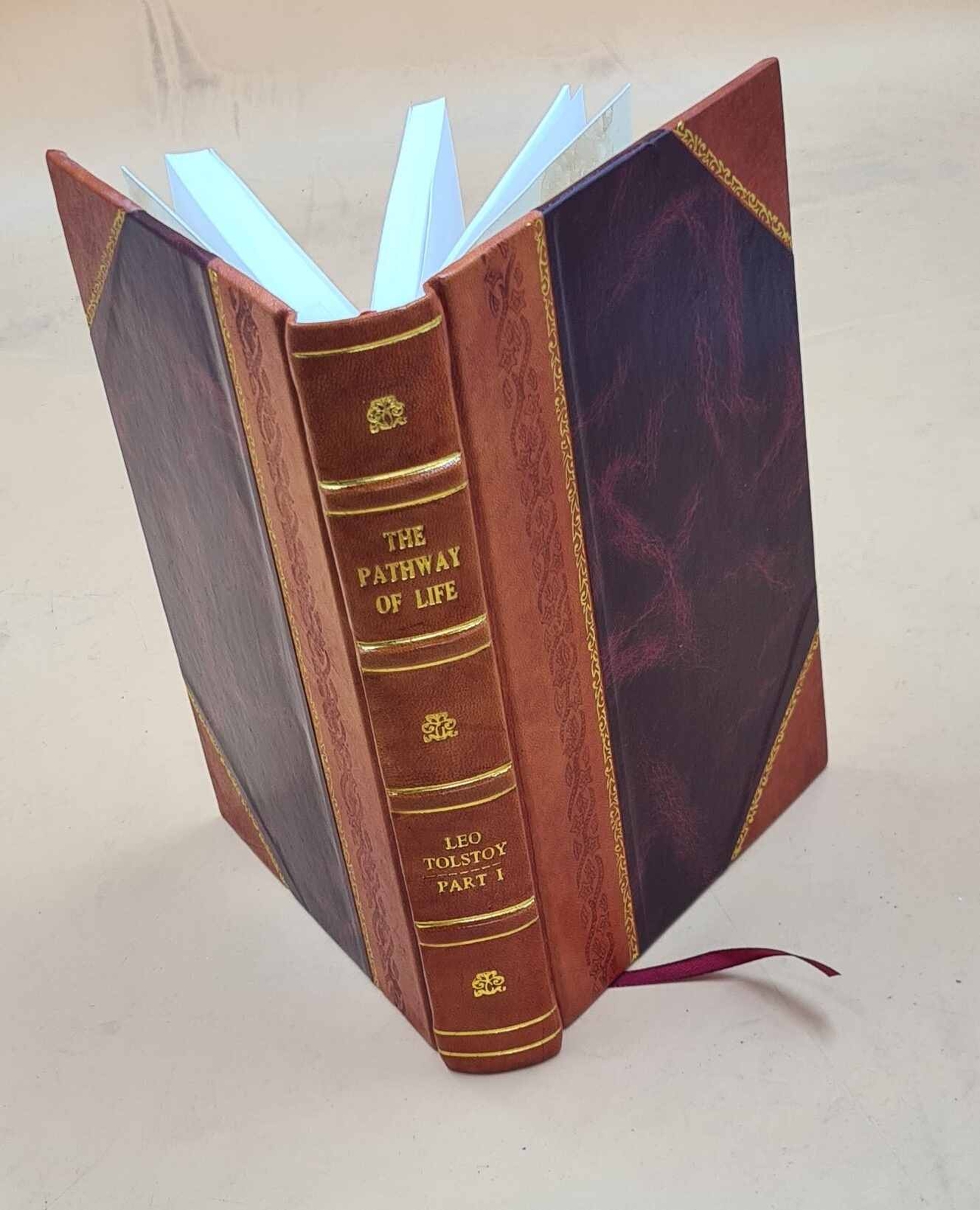 Leo Tolstoy The Pathway of Life Leather Bound 1919 Edition Vol 1