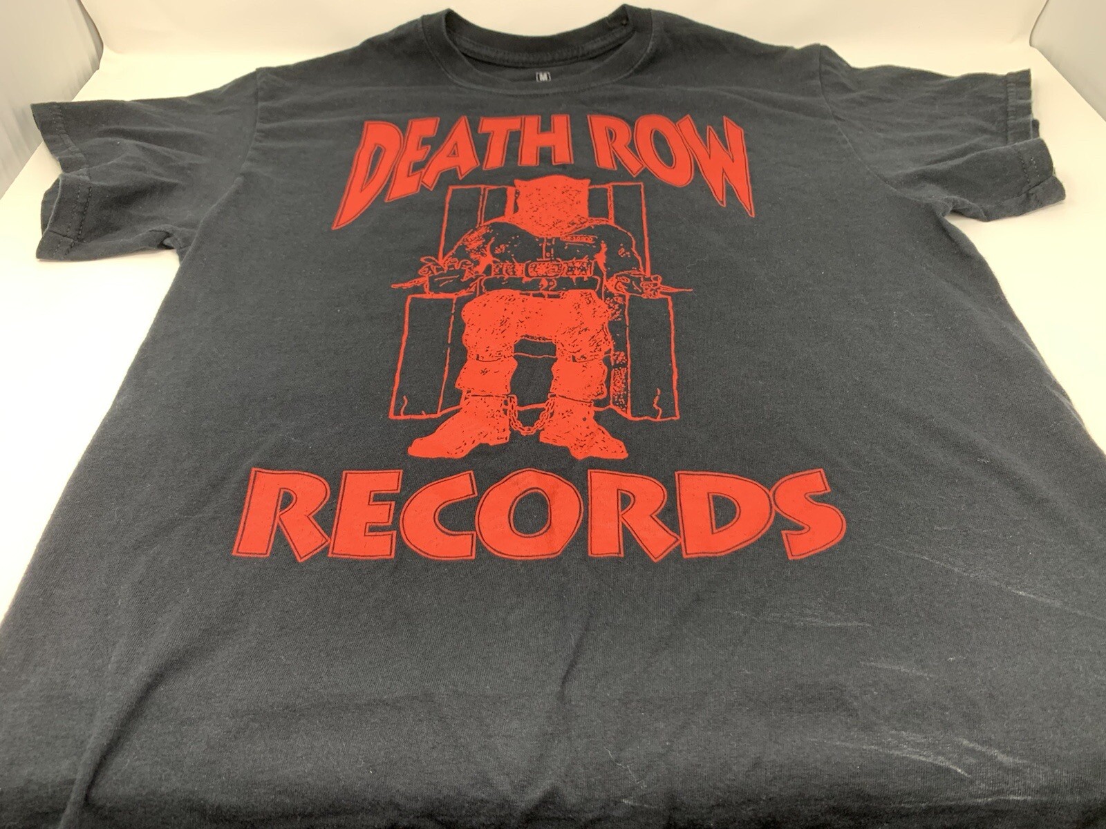 FILA Death Row Records Sedia Elettrica Logo Rosso Nero T Shirt Uomo M Medium 2019