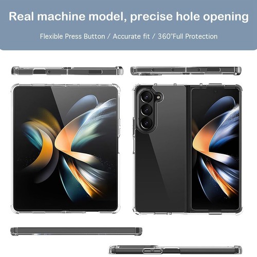 For Samsung Galaxy Z Fold 6/5/3 Shockproof Slim Clear Protect Case Screen Cover - Picture 3 of 11