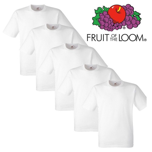 Set 1x 2x 3x 5x Fruit of the Webstuhl Herren Jungen Mädchen Kinder T-Shirts schlicht 100 % Baumwolle - Bild 3 von 3
