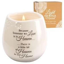 8 oz Off White Soy Wax Candle with Floral Scent Ideal Sympathy Gift
