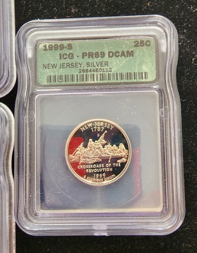 1999 S SILVER QUARTER COMPLETE FIVE COIN SET ICG PR69 DCAM 1st in series SC233 - Picture 10 of 13