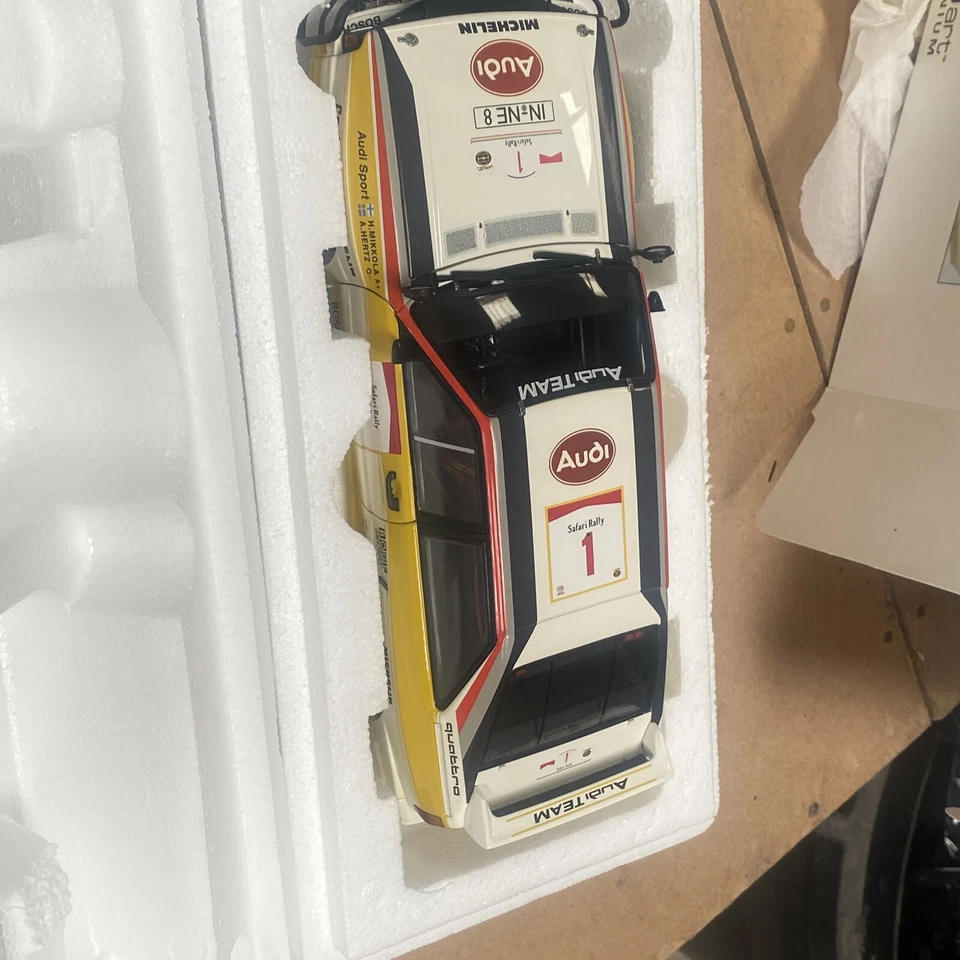1/18 AUTOART AUDI QUATTRO 1984 SAFARI RALLY. MIKKOLA. 88401 Millennium New - Image 2 of 4