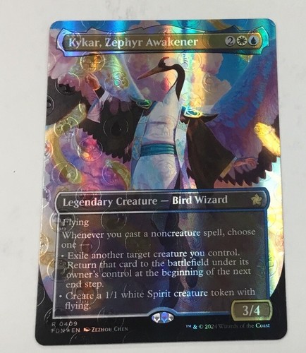 Kykar, Zephyr Awakener (Borderless) (Mana Foil) Foundations Foil