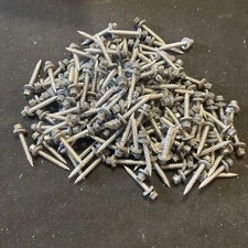 #10 x 1.5” aster Metal To wood screw rubber gasket charcoal 8211217 150 Count