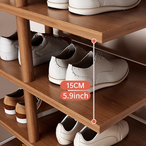 6/8 Tier Vertical Shoe Rack Tall Shoe Tower Storage Shelf Organizer Shoe Tower - Picture 8 of 18