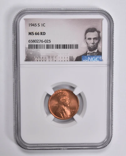 MS66 RD 1945-S Lincoln Wheat Cent NGC Special Lbl