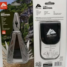 Ozark Trail 12-In-1Multi Tool Pliers,Wire Cutter Screwdriver,Saw, Knife W/Sheath
