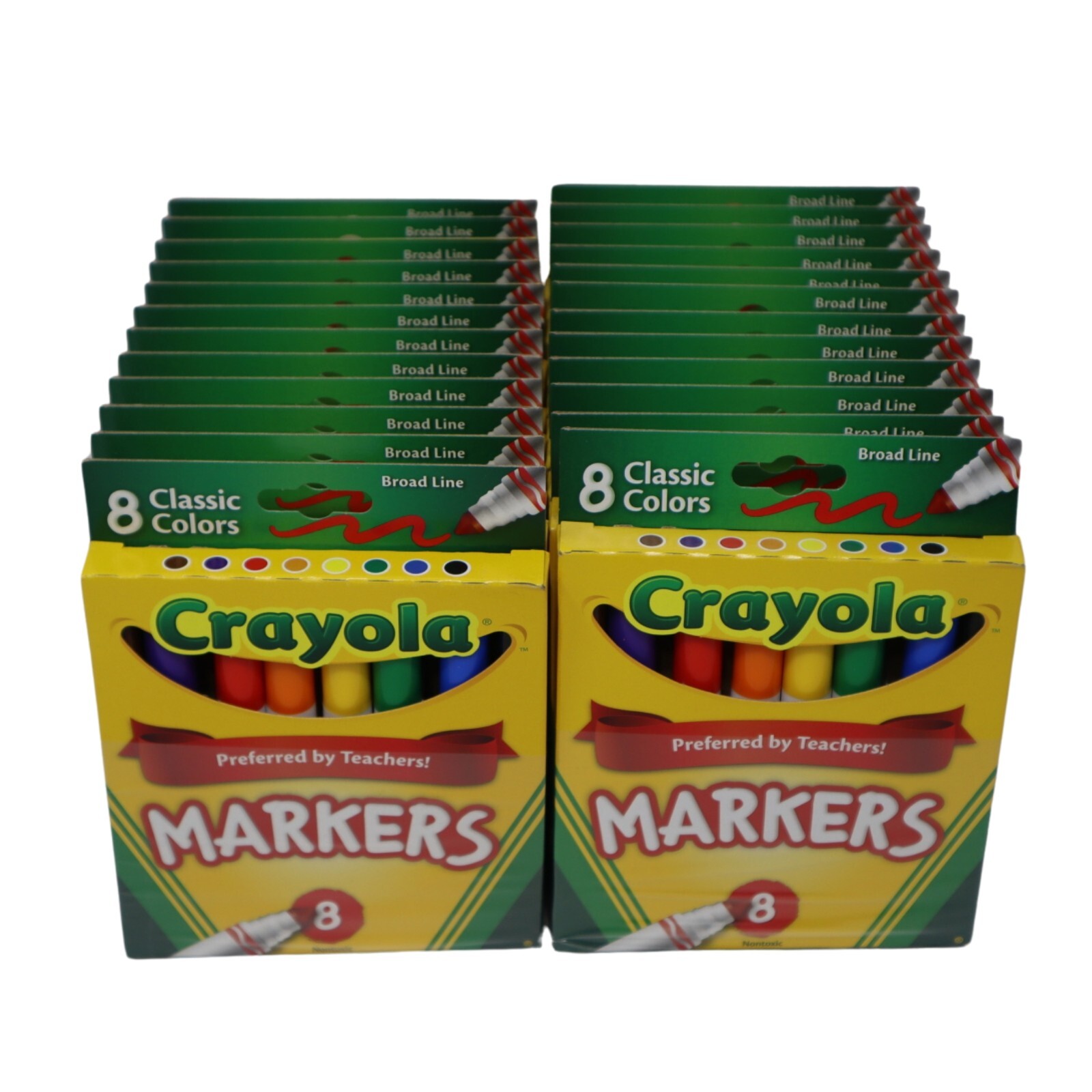 Box of 24 - Crayola Classic Colors Broad Line Markers, 8 Ct 