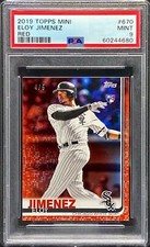 2019 Topps Mini Eloy Jimenez Red RC SP 4/5 #670 PSA 9