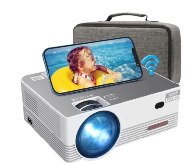 DBPOWER Q6 WiFi Bluetooth Projectors Native 1080P 8000L Hi-fi Stereo Sound USA