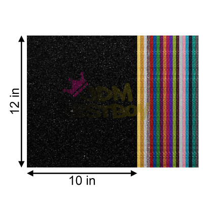 20-Pack Heat Transfer Vinyl Sheets - Glitter & Flat Mix - 12x10 Inch - For T-Shirts & Crafts