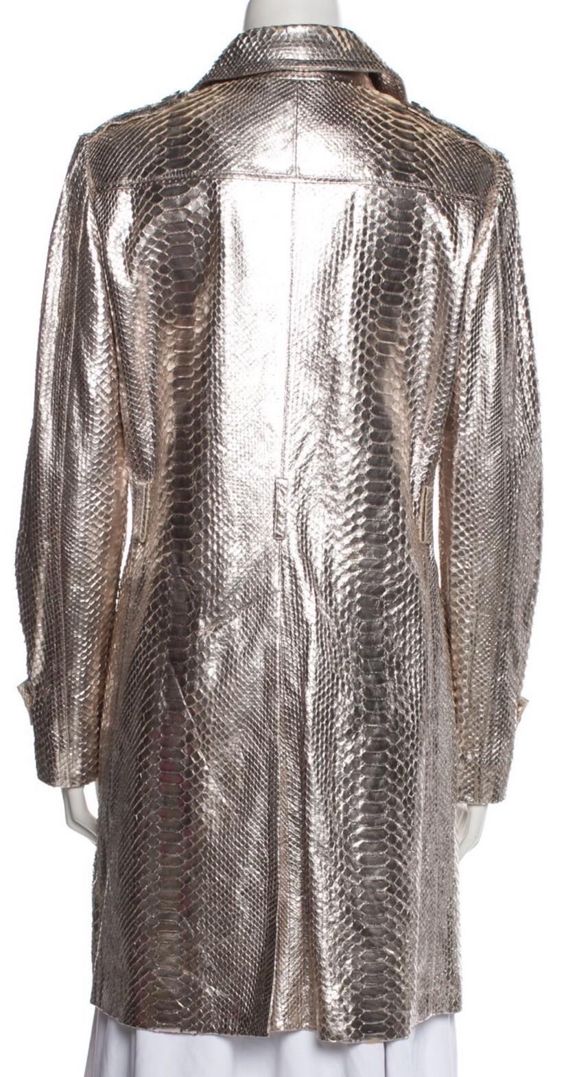 Museum Piece! Auth Celine Python  Snake Trench Go… - image 2