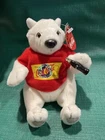 RARE Vintage 1999 World of Coca-Cola Las Vegas Bean Bag Polar Bear New With Tags