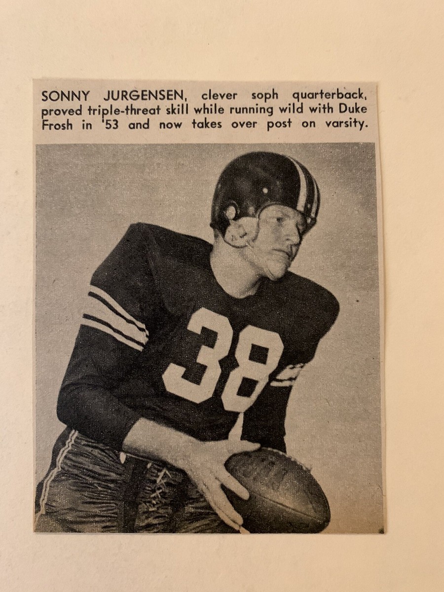 Sonny Jurgensen Duke Blue Devils 1954 S&S Football Pictorial CO