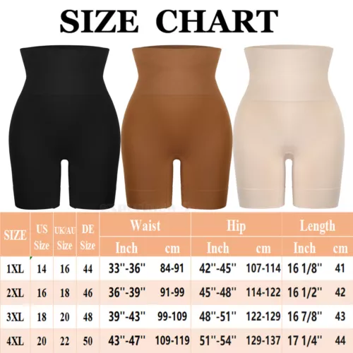 Plus Size Women Smoothing Shapewear Slip Short Tummy Control Slimmer Body Shaper - Picture 2 of 29
