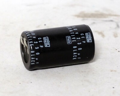 Nippon Chem-con 350V 230uF Negative Black Photo Capacitor 1 1/2''D 3/4'' L