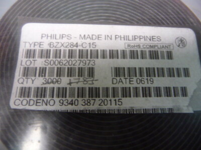 NXP  BZX284C15 Qty of 60 per Lot DIODE SOD110