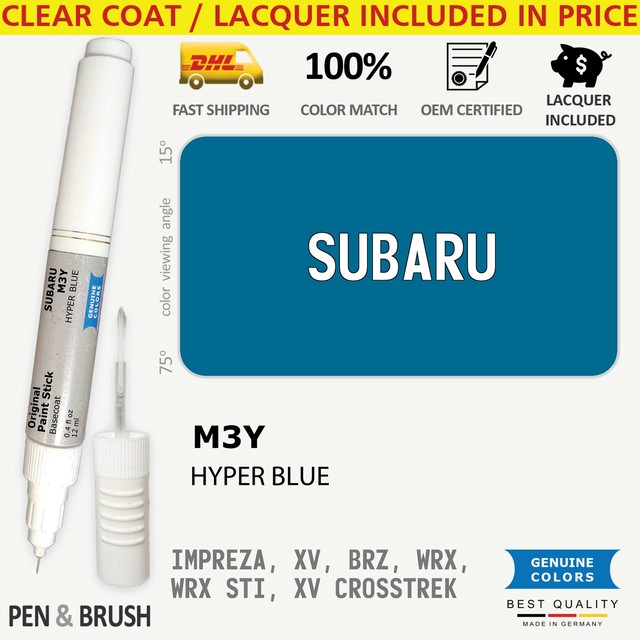 M3Y Touch Up Paint for Subaru Blue IMPREZA XV BRZ WRX STI CROSSTREK