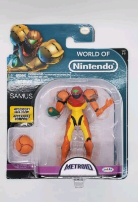 SAMUS with Morph Ball 4'' figure SEALED - 2016 World of Nintendo S1 Jakks Pacific