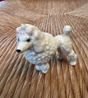 Hagen Renaker miniature dog White Poodle w/ Pink Bow Retired Vintage