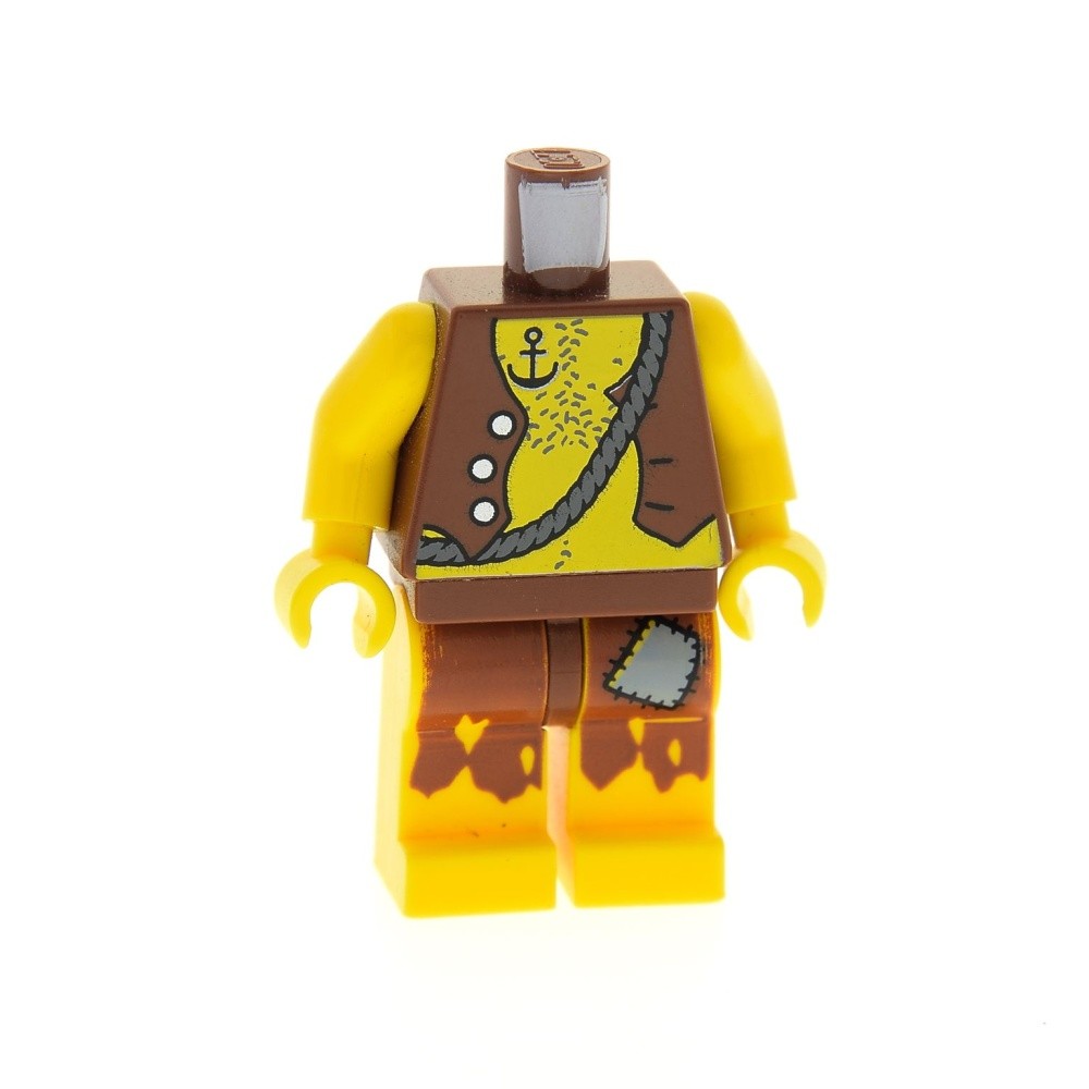 1X Lego Torso Legs Minifigure Pirate Vest Anchor PI112 970C03PB04 973PB0523C01