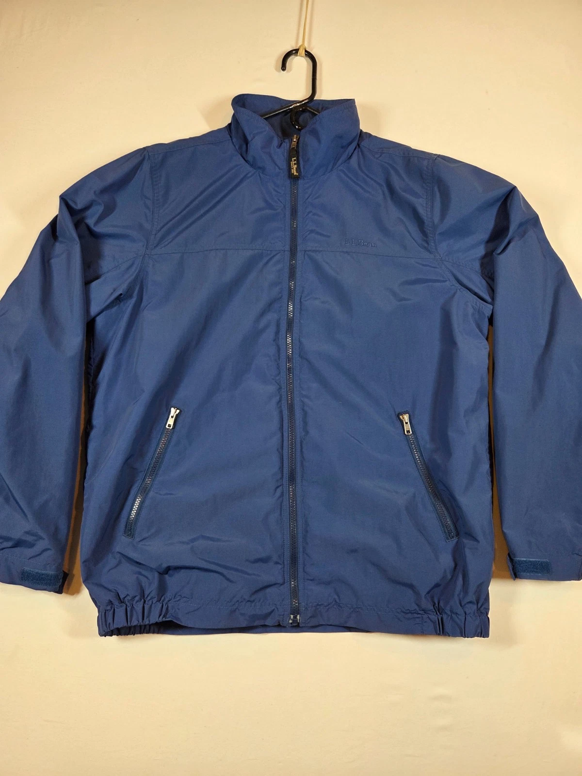 L.L.Bean Mens Large Blue Warm Up Insulated Jacket Fleece Lined 3m Thinsulate