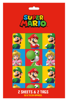 Geschenkpapier GeschenkanhäNgern Super Mario 2 BöGen Geschenkverpackung 50X70 Cm