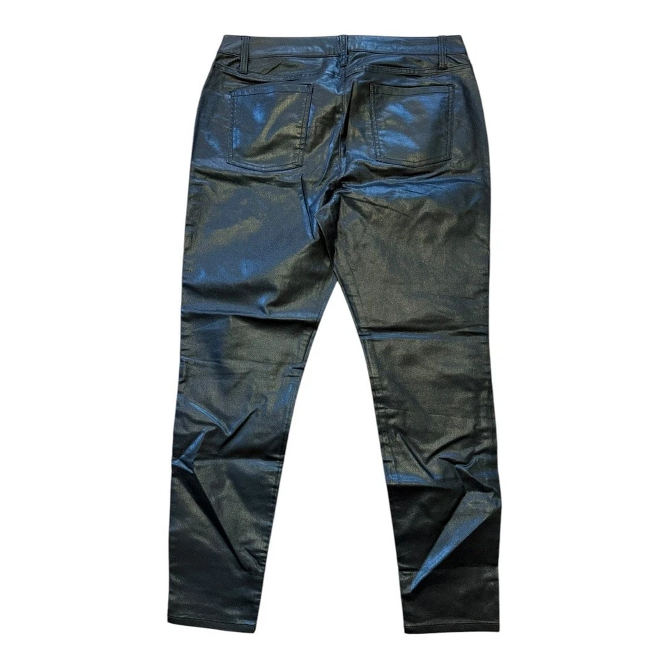 NUEVO Pantalones Haute Hippie Para Mujer Negros Imitación Cuero Vegano Talla 14 Pierna Recta Foto 2 de 4