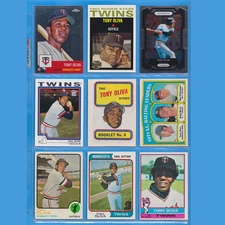 Tony Oliva Lot (9 cards) Vintage Topps Chrome Archives+, Minnesota Twins HOF