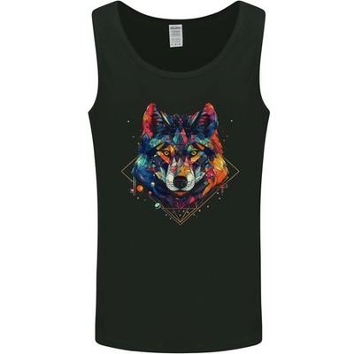 Geometrische Wolf Wölfe Herren Weste Tanktop