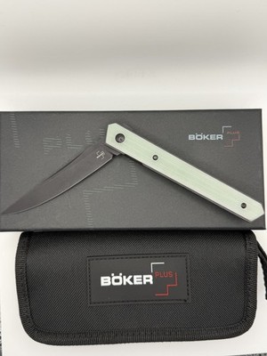 Boker Plus Kwaiken Air G10 Jade Natural Handle Folding Pocket Knife New 01BO343