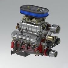 125 Scale Resin 3d Chevy 427 Supercharged With Transmission 125 Scale Resin 3d Chevy 427 Supercharged With Transmission