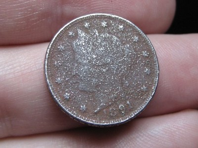 1891 Liberty Head V Nickel 5 Cent Piece- Dark, Shipwreck Effect?
