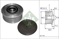 INA Generatorfreilauf 535008710